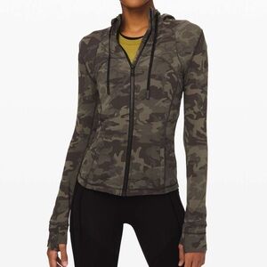 Lululemon Hooded Define Jacket *Nulu Incognito Camo Multi Gator Green